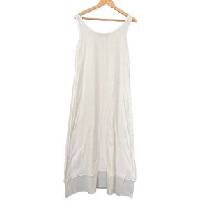Kishori‎ Maxi Dress Womens Size Medium White Featherweight Sleeveless Coastal